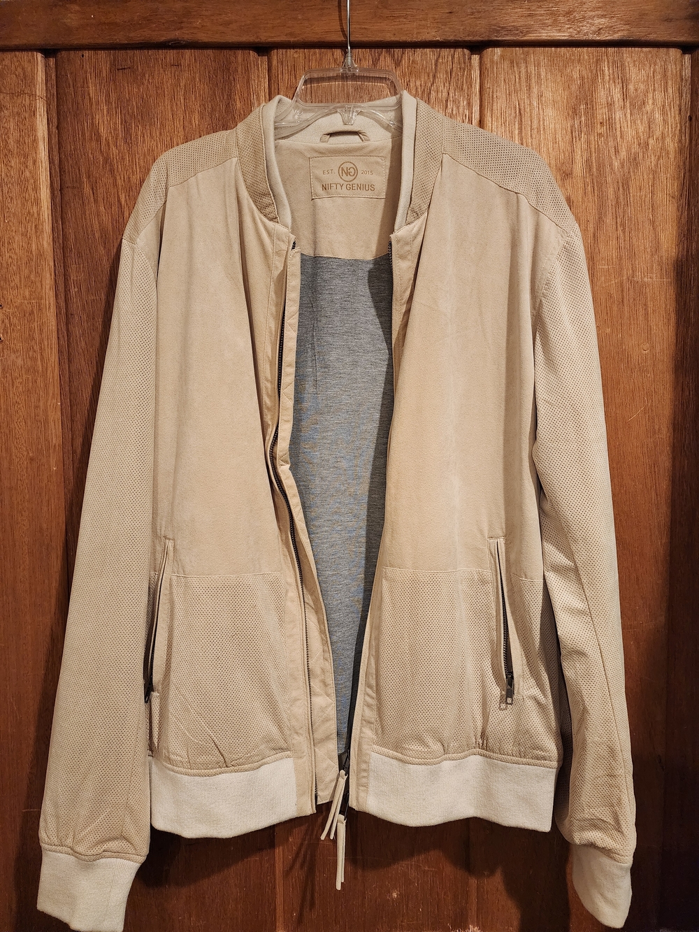 Men's Tan Bomber Jacket